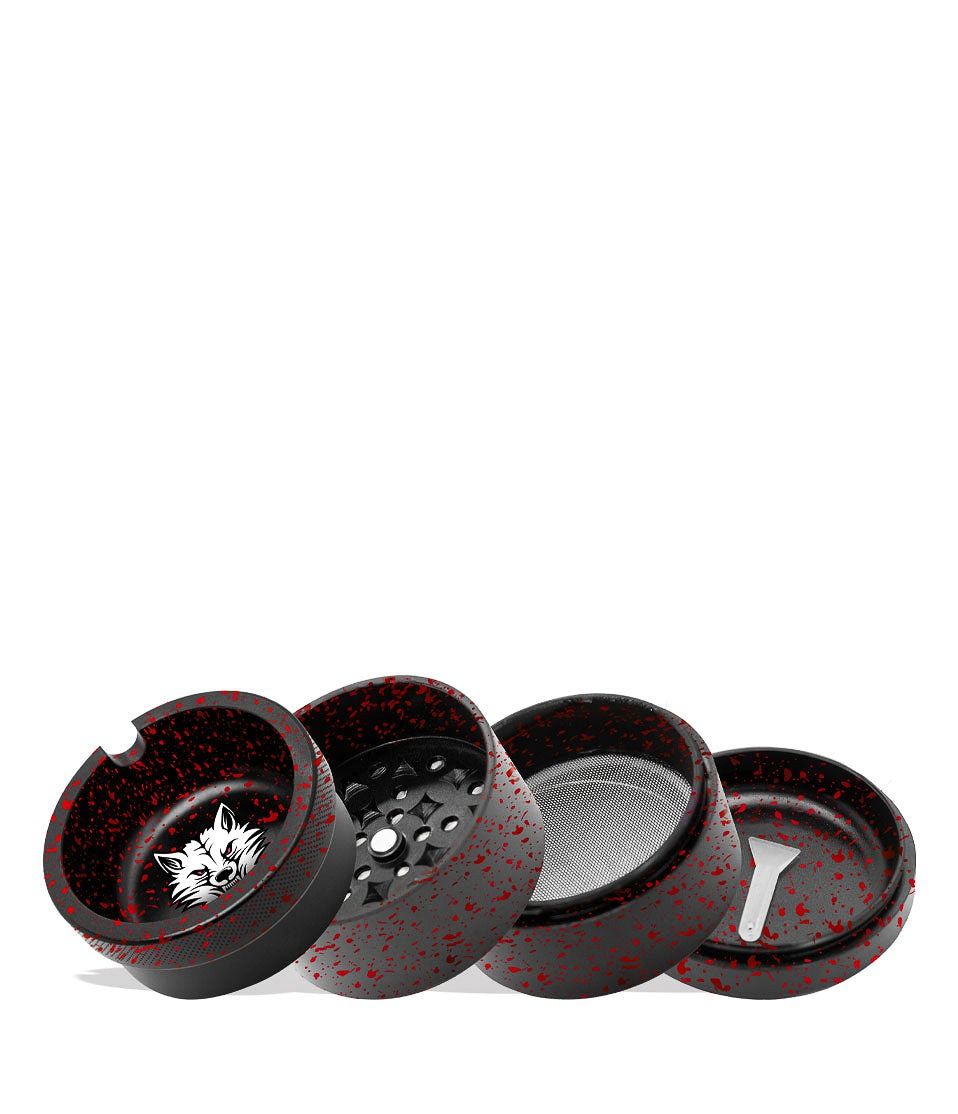 Wulf Aschenbecher Grinder, schwarz-rot, 6Stk