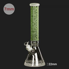 Bong Glas Limited Edition Geometric Art, hellgrün, 40cm