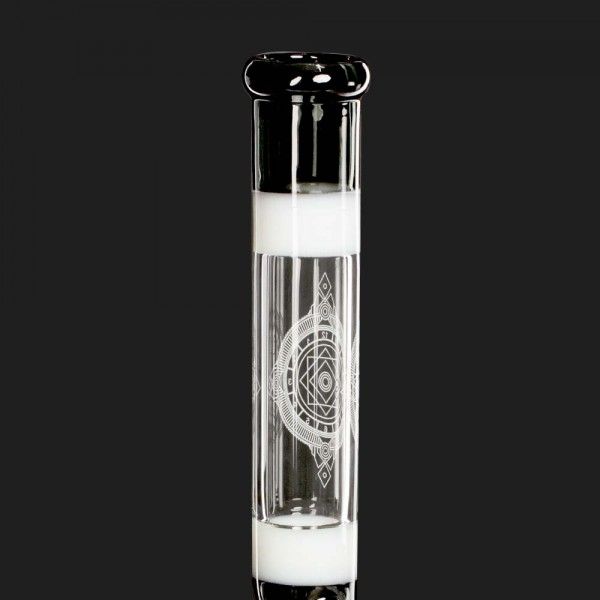 Bong Glas Limited Edition Geometric Art, black white 41cm