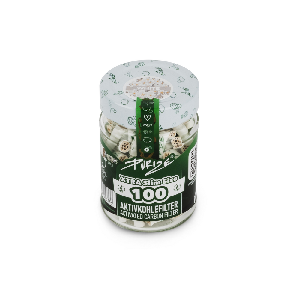 Purize Xtra100 GLAS - Xtra Slim, Aktivkohlefilter - 100Stk.
