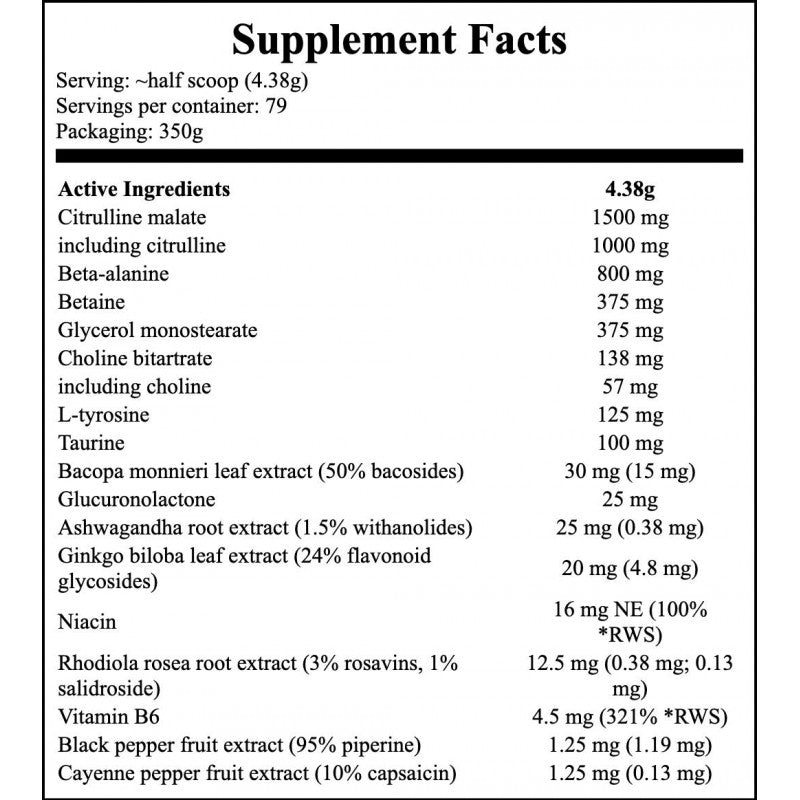 Xtreme Napalm Pre-Contest Pumped Stimulant Free - 350g - Mango Lemon x12