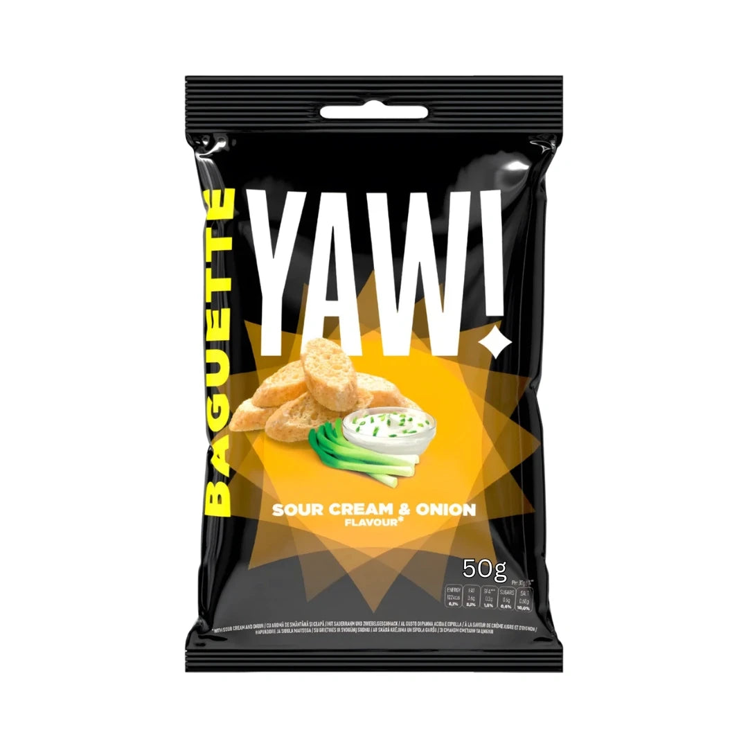 YAW! - Baguette Snack - Sourcream & Onion - 50g