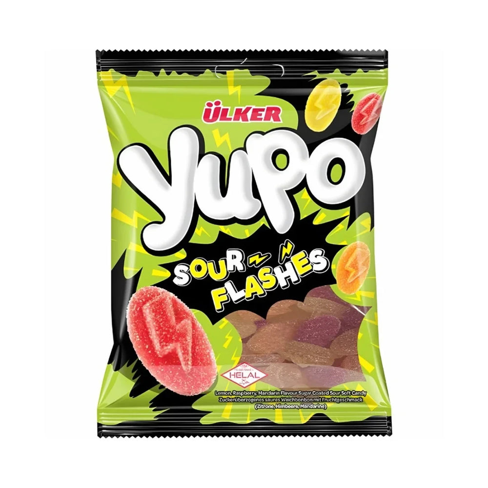 Yupo Sour Flashes Halal 65g