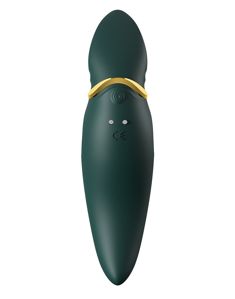 6: ZALO Hero Jewel Green - Clitoral PulseWave Massager