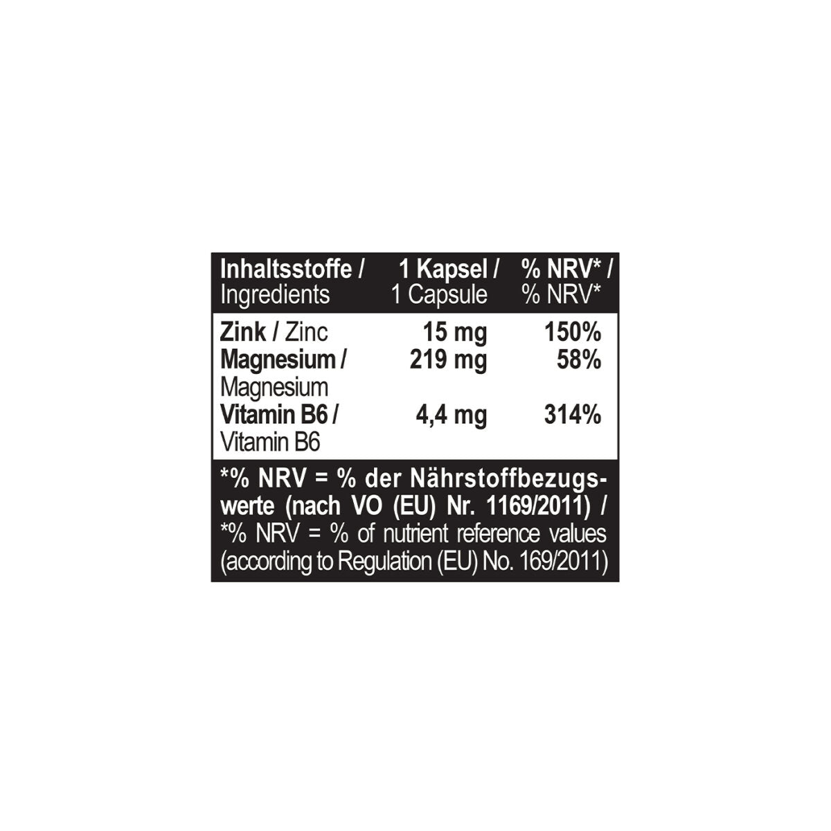 Zinc B6 Magnesium 60 Vcaps