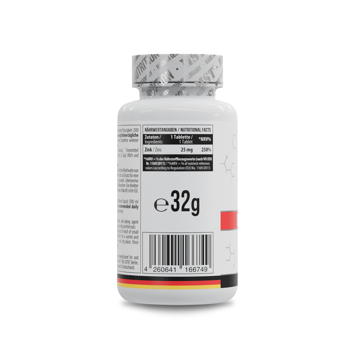 Zinc Chelate Bisglycinate 180 Tabletten