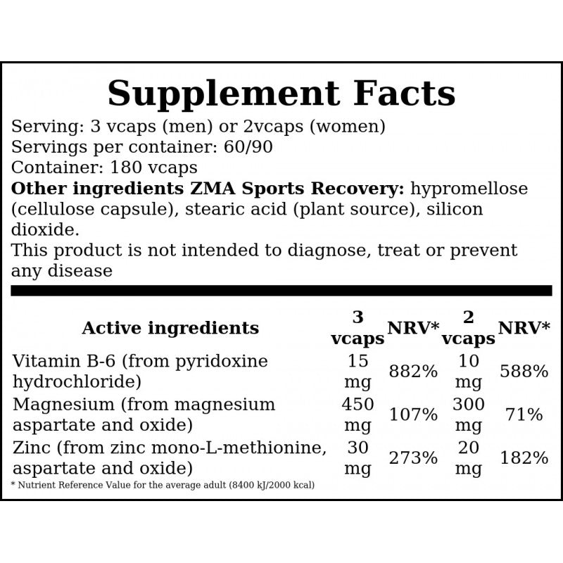 ZMA Sports Recovery - 180vcaps