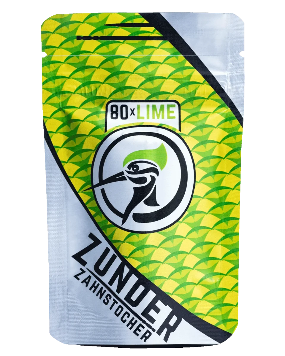 Zunder Zahnstocher - Lime - Bag - 80 Stück
