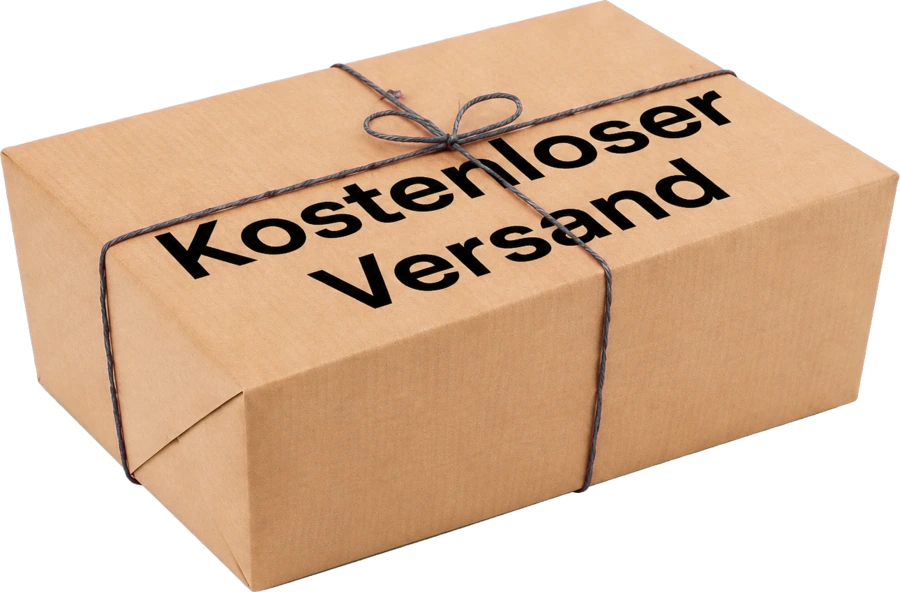 Paket mit der Aufschrift Kostenloser Versand